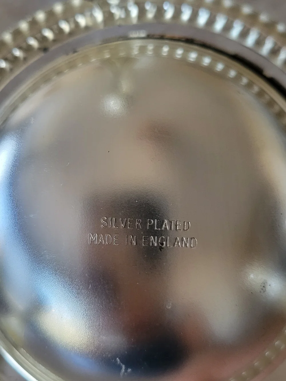 Silver Plated Dome Butter Warmer with Ornate Etching